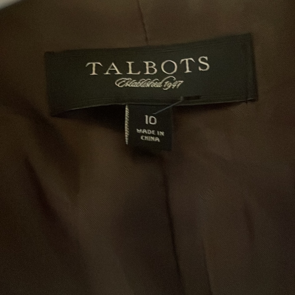 Talbots Orange Patterned Blazer Size 10 - image 5